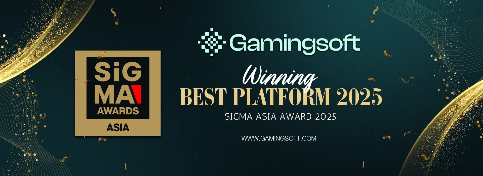 GamingSoft winning Best Aggregator 2025 SiGMA ASIA AWARD 2024 Web Banner - GamingSoft